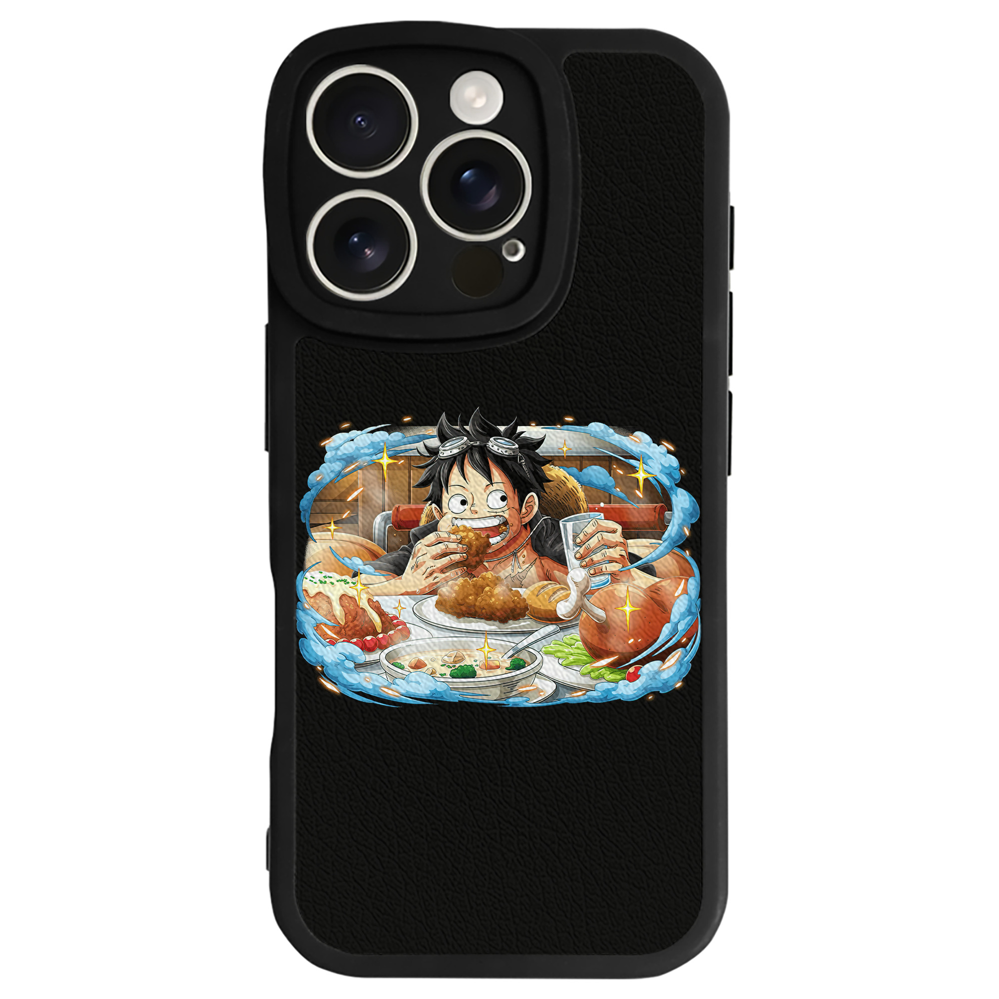 （画像用） ワンピース モンキー・D・ルフィ ONE PIECE Monkey D. Luffy 【iPhone 16シリーズ対応】シリコンスマホケース（レザー調） 材質：シリコン